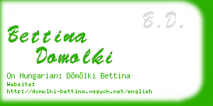 bettina domolki business card